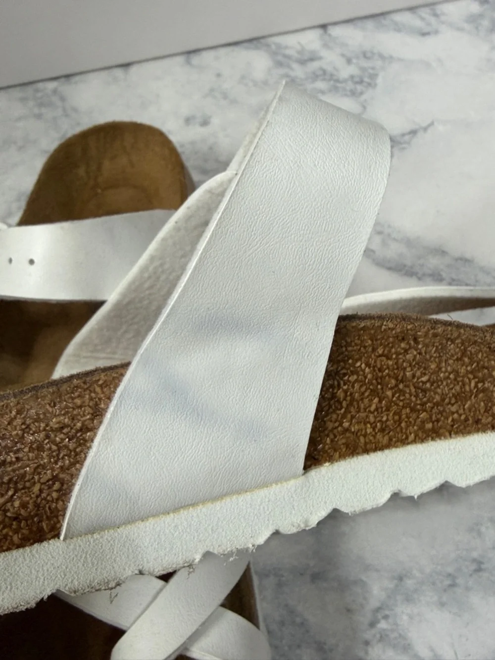 Birkenstock Betula Mia Soft White Narrow leather sandals women’s 11 men’s 9 - Picture 9 of 12
